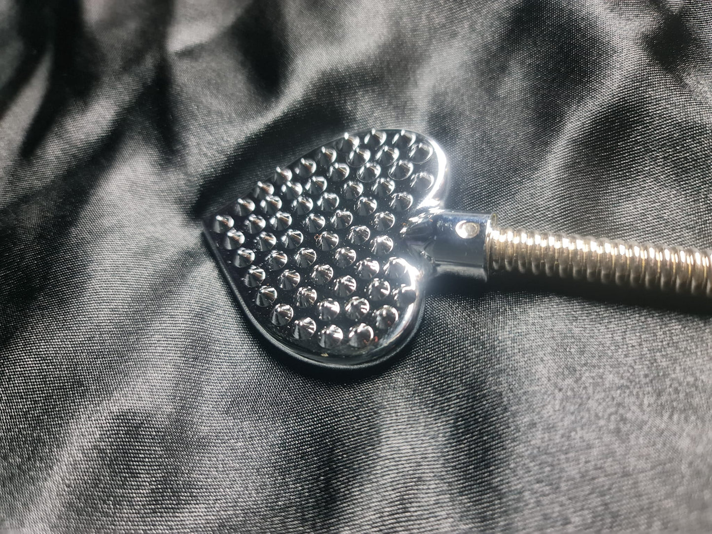 BDSM Spiked Heart Spanker Impact Toy Stainless Steel Conductive