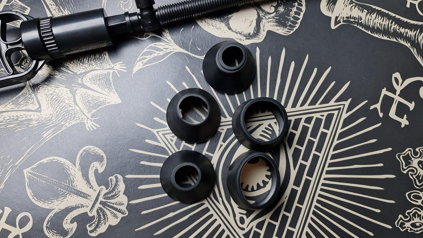 BDSM penis pump, adjustable opening, manual lever trigger