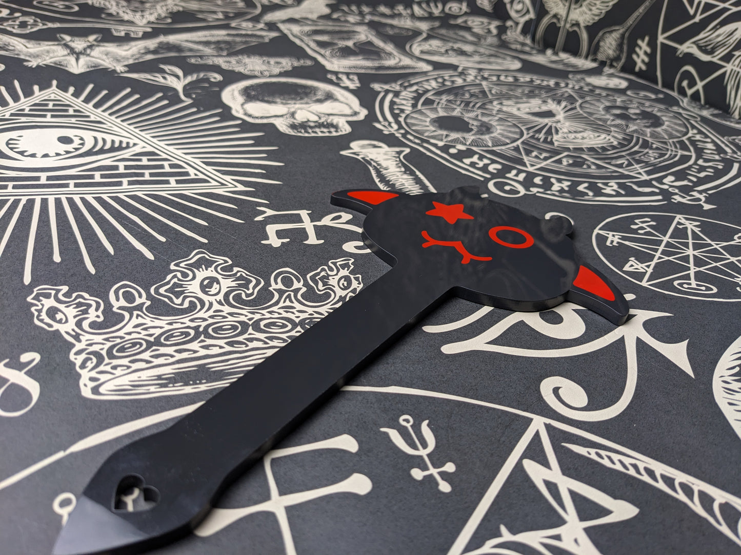 BDSM Acrylic spanking paddle bat wing devil - novelty cute