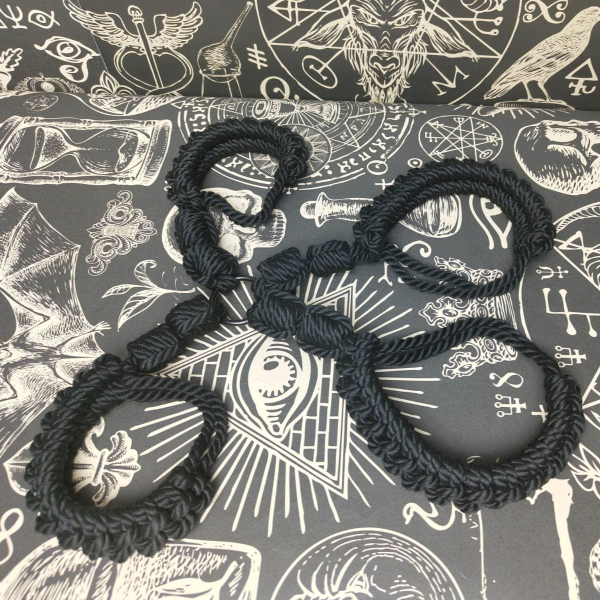 Rope hog tie set - quick and easy, black, bondage, beginner, quick release, rope play, BDSM, kink, fetish, shibari