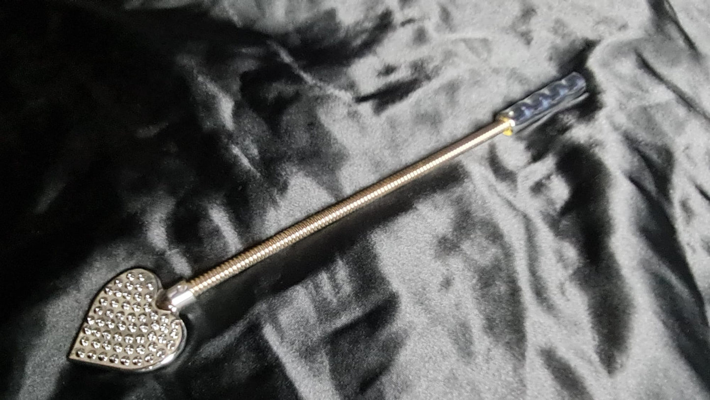 BDSM Spiked Heart Spanker Impact Toy Stainless Steel Conductive