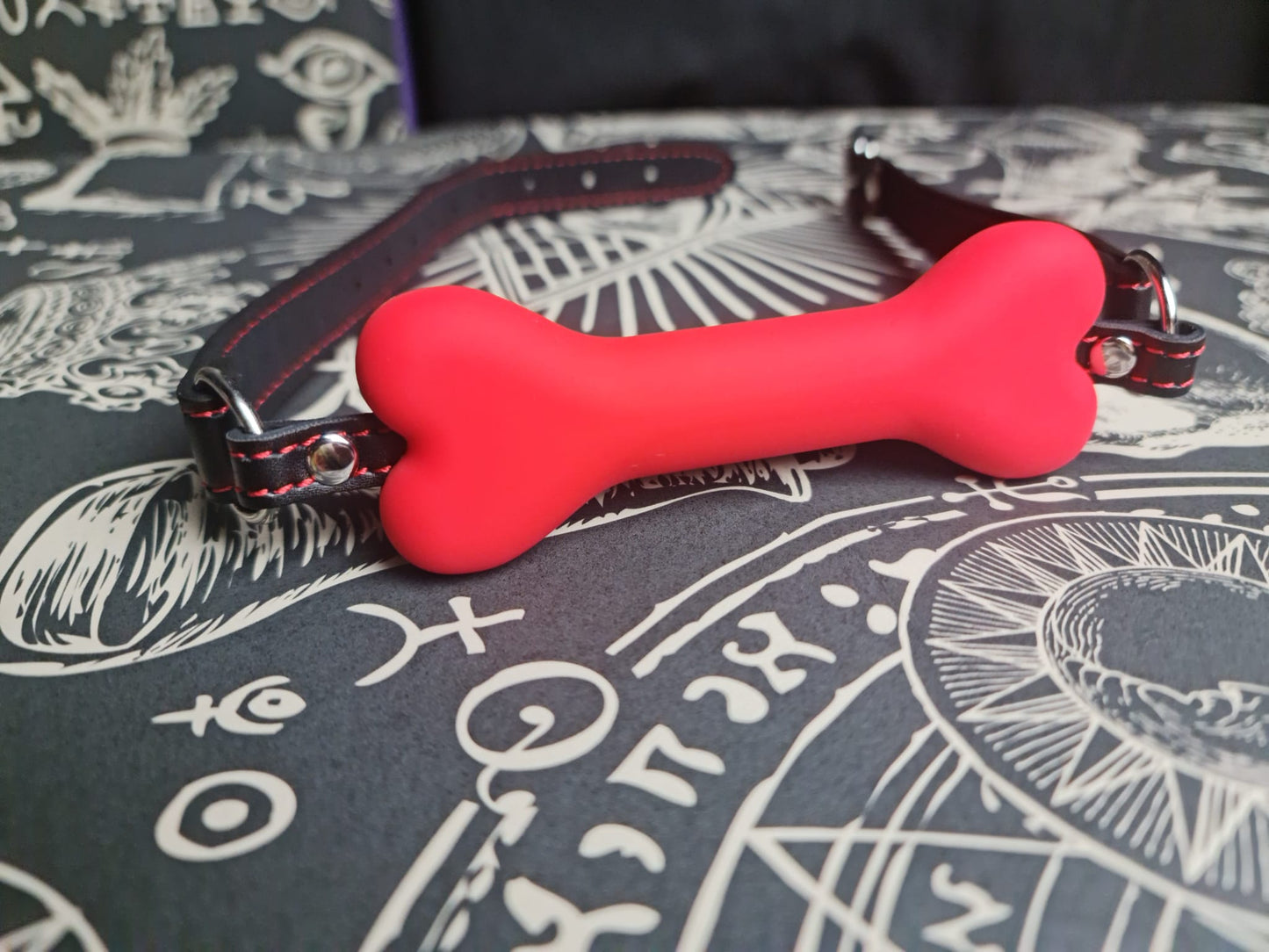 BDSM pet play bone gag: fetish humiliation puppy play