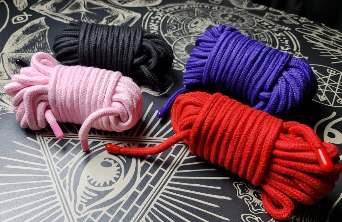2 Red Shibari Ropes / Bondage Rope for BDSM / Kink Rope 