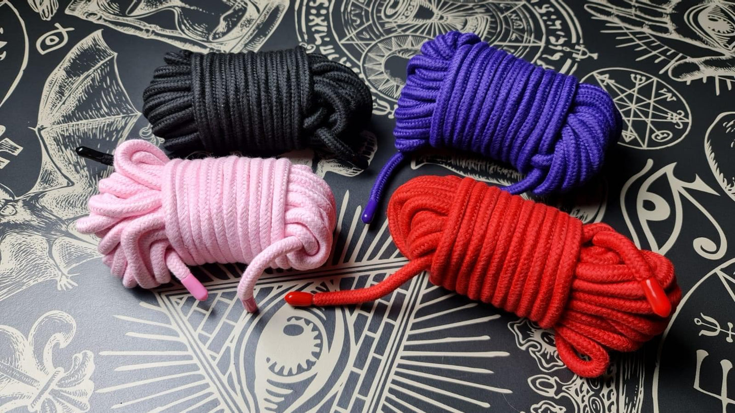 BDSM soft cotton shibari rope variety of colours