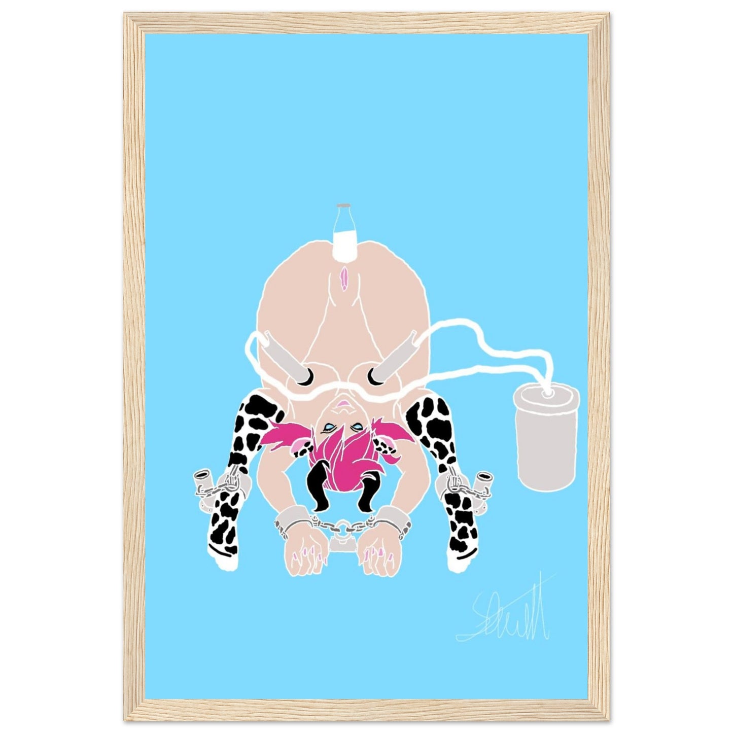 Udder Serenity - Classic Semi-Glossy Paper Wooden Framed Poster