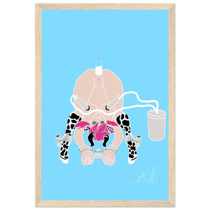 Udder Serenity - Classic Semi-Glossy Paper Wooden Framed Poster