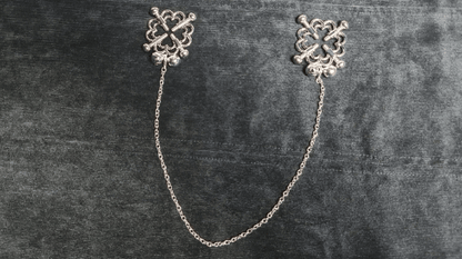 BDSM adjustable double clover nipple clamps with bells