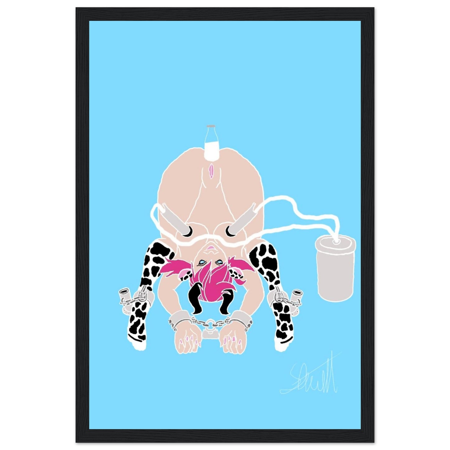 Udder Serenity - Classic Semi-Glossy Paper Wooden Framed Poster